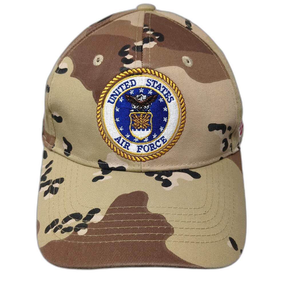 Hosanna Baseball Cap Beige OSFM Desert Camo Air Force Seal US Flag Military Hat